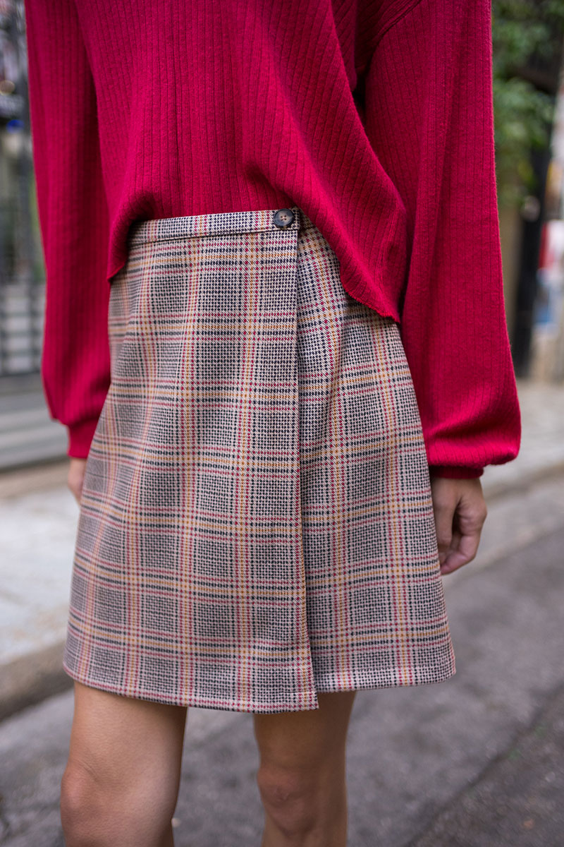 Re-Wear It: Plaid Skirt - Lemon Stripes