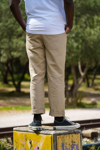Linen-cotton trousers