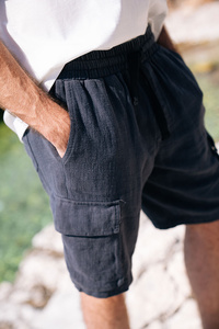 Cargo shorts with streched waist