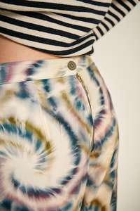 Printed wide trousers